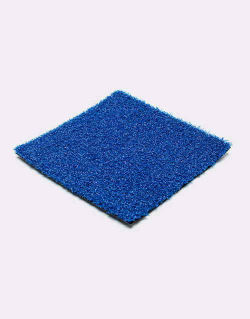 échantillon de gazon bleu Poly blue gazon synthétique bleu aire de jeu décoration évènement pelouse artificielle courte québec gazon artificiel coloré saint laurent